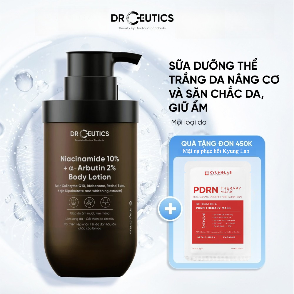 DRCEUTICS Sữa Dưỡng Thể Trắng Da DrCeutics Body Lotion Healthy White 200ml