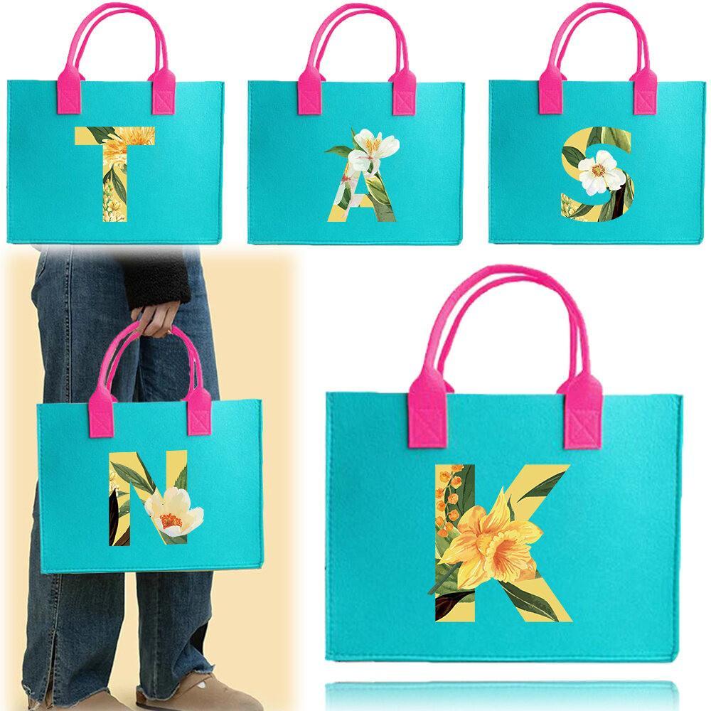 Felt Bag  Large Capacity Reuseable -Large Capacity Shopping Travel Bag Commuter  Felt Tote Bag