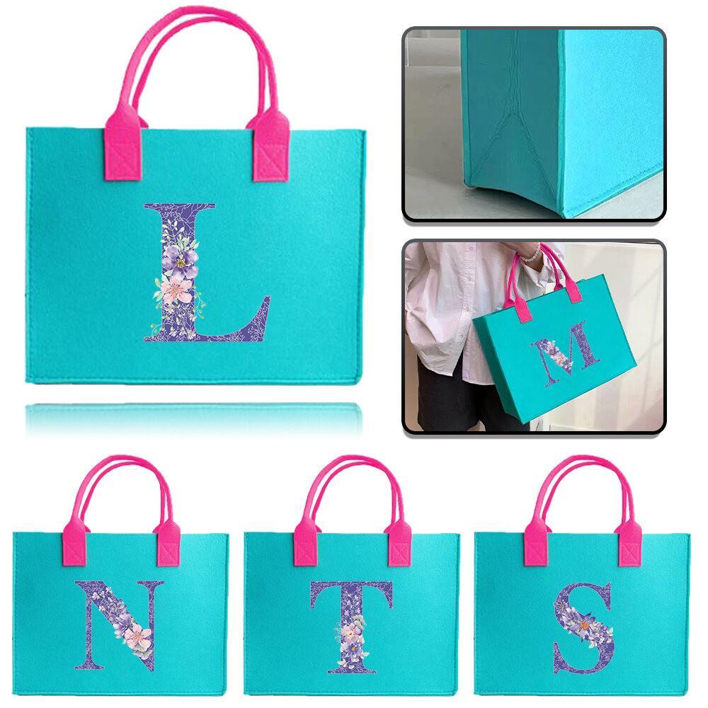 Felt Bag  Large Capacity Reuseable -Large Capacity Shopping Travel Bag Stylish  Felt Tote Bag Percet