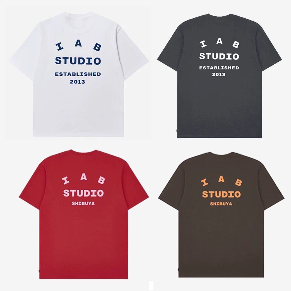 Street Wear Loose IAB studio Phong cách mới Áo thun ngắn tay dáng rộng thông thường