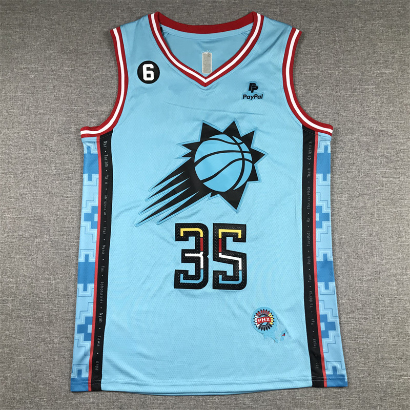 Phoenix Suns Phoenix Suns Kevin Durant 2023 City Edition Thêu Jersey Xanh