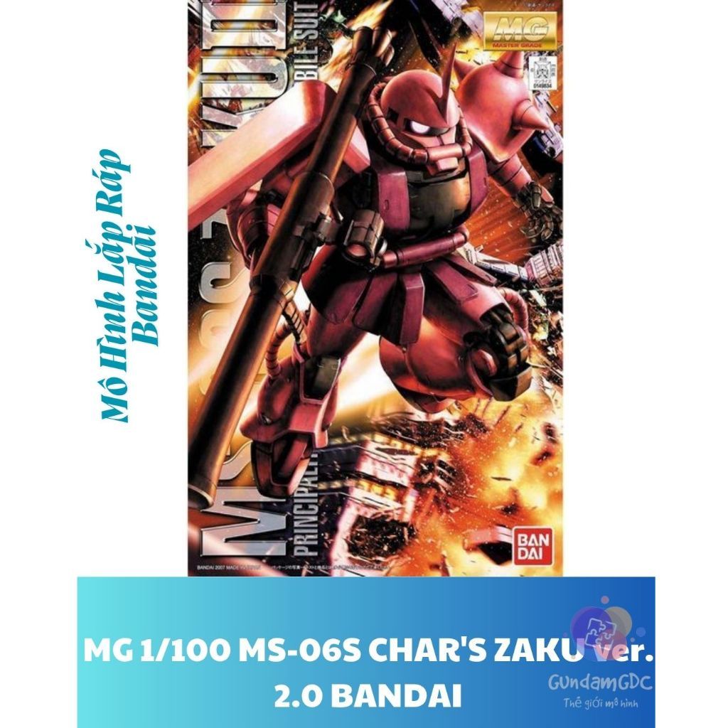X-[HÀNG SẴN] BANDAI MÔ HÌNH LẮP RÁP MG 1/100 MS-06S CHAR'S ZAKU ver. 2.0 4573102615817