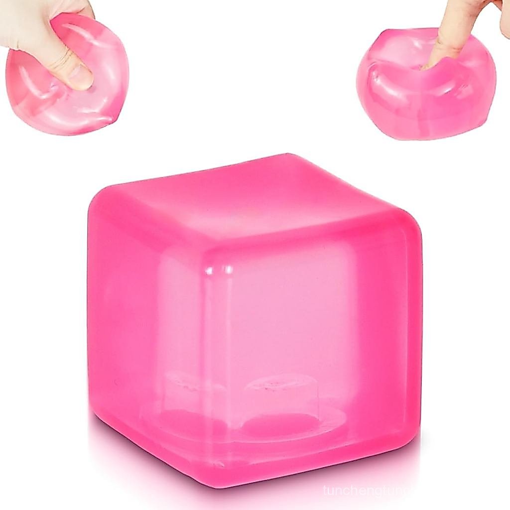 Ice Cube Squishy Stress Ball, 1.98 "* 1.98" Medium Squishy Cube Fidget Toy, Ice Cube Pieces Im lặng 