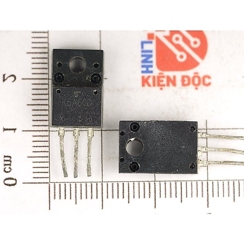 [Combo 5 con] K6A60D, TK6A60D Mosfet kênh N 6A 600V TO-220F tháo máy