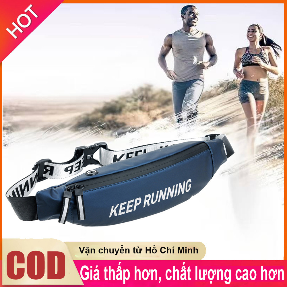 Đa Năng Chống Nước Thời Trang Bền Bỉ Túi Đeo Hông Keep Running Chạy Bộ Thích Hợp Tập Gym & Du Lịch