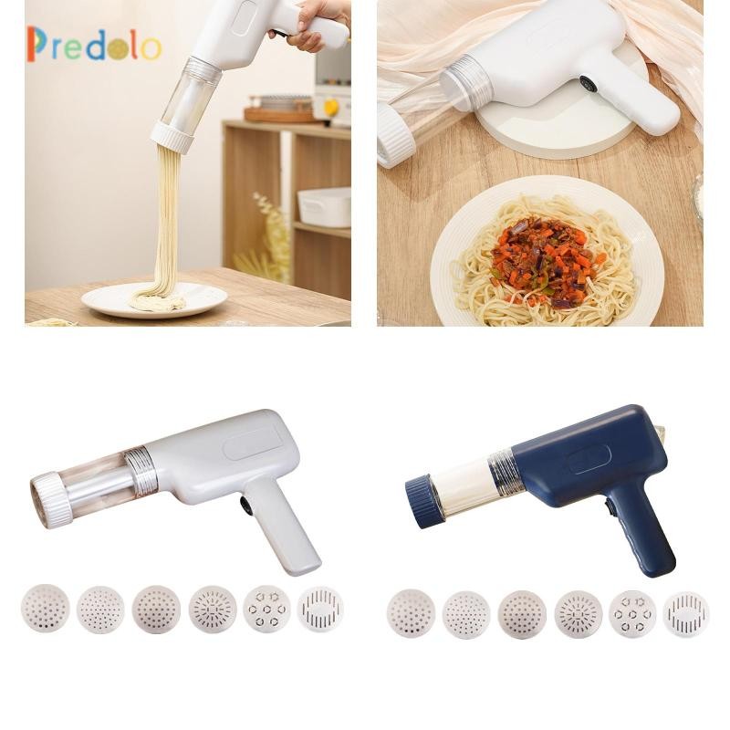 Máy làm mì ống điện Phụ kiện không dây đa năng với 6 đầu Mì cầm tay