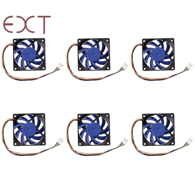 【 hzhaiyaa2.vn 】 Vỏ máy tính 4 chân 6X 12V DC 32 70mm CFM Quạt PC CPU Xanh & Đen