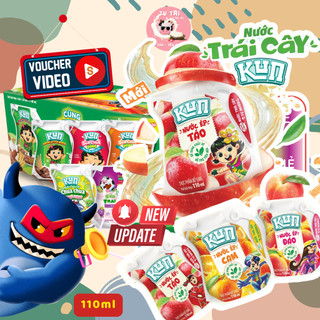  Sữa Kun Túi 110ml Đủ Vị   Socola Dâu Cam Ổi Đào Táo ....   thùng 24 túi. 