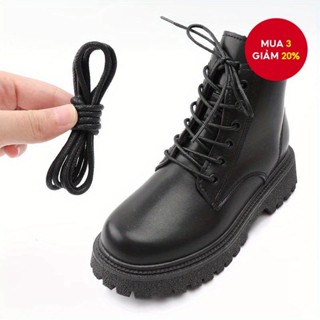 1 Cặp Tròn Oxford Dây Da Chống Thấm Nước Ren Cotton Màu Đen Cà Phê Nâu Giày Dây Sáp Giày Ren Giày Bốt Ren Sáp Tròn Nam Anh Dài Ngắn Thô
