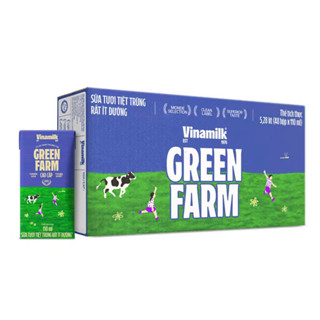  Thùng 48 hộp 110ml - Sữa Tươi Green Farm ít đường Vinamilk cho bé 