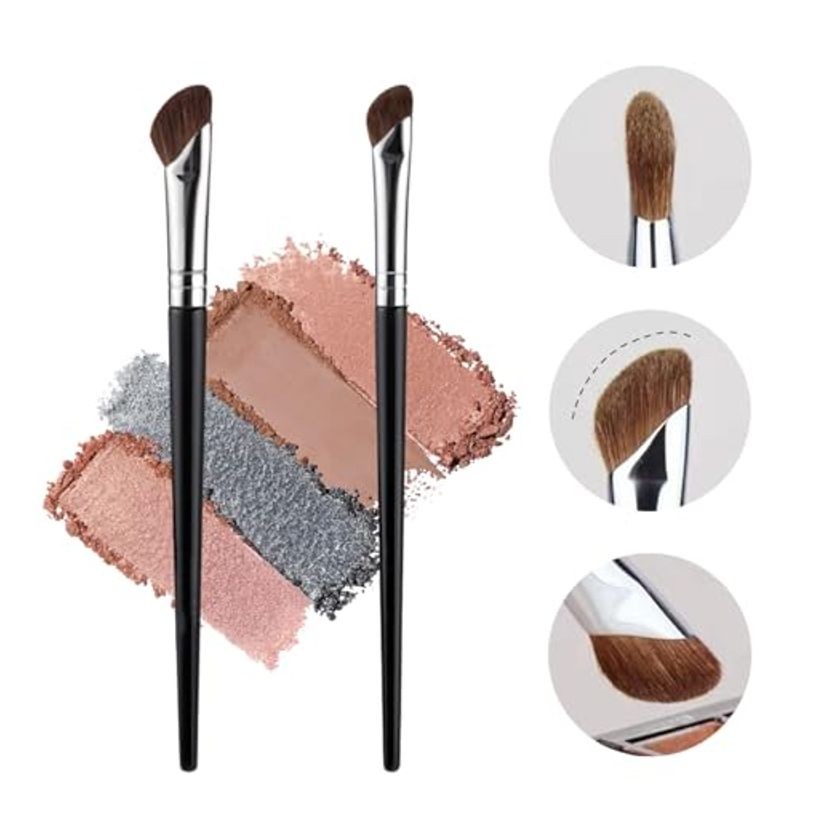 aninako Nose Shadow Brushes Slanted 2-Piece Set Large + Small Shading Brushes 100% Pony Hair Makeup 