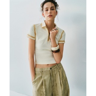   UP TO 25%  Áo Polo Croptop Nữ Tay Ngắn Form Ôm Cá Tính - SONYAN TOP - Y1KW250606 