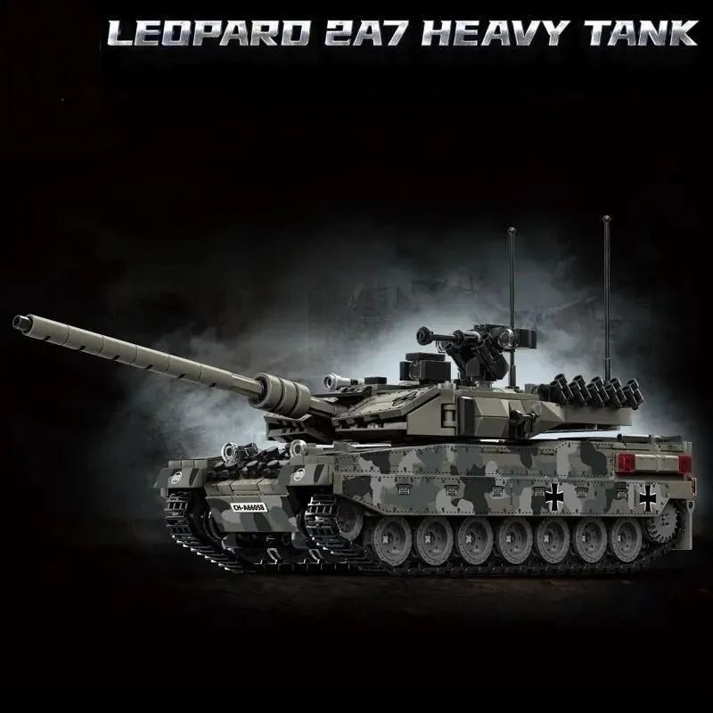 Đồ chơi lắp ráp hình khối Leopard 2A7 - Mô hình xe tăng quân sự cho bé trai đồ chơi giáo dục