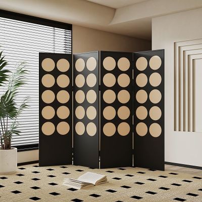 Vách ngăn phòng khách, vách ngăn di động gấp gọn phòng ngủ, vách ngăn gỗ nguyên khối gấp hai mặt