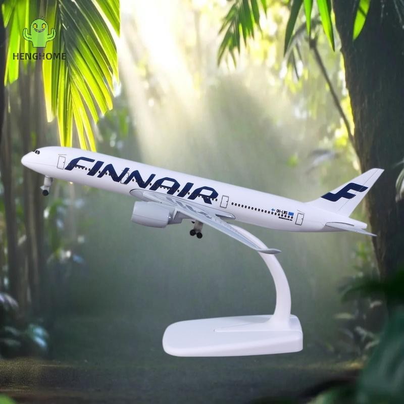 HENGHOME 1 Bộ Máy Bay Diecast Kim Loại Hợp Kim Có Bánh Xe 20CM A350 Finnair Bộ Máy Bay Airbus 350 Ph