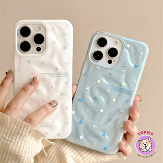  Thích hợp cho IPhone17 16 15 14 13 12 11 Pro Max X XR XS Max 7 8 Plus Màu hình nơ ngôi sao Vỏ điện thoại Vỏ mềm hoạt hình ATW 