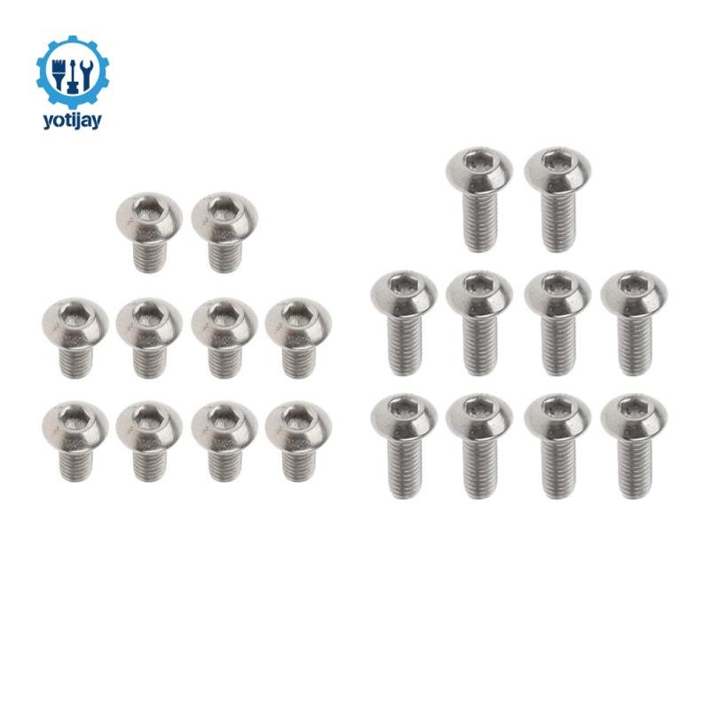 Vít Titan được đánh bóng Yotijay M3 Vít ổ cắm Allen, Số lượng 10 miếng, M3 x 6mm, M3 x 8mm, M3 x 10m