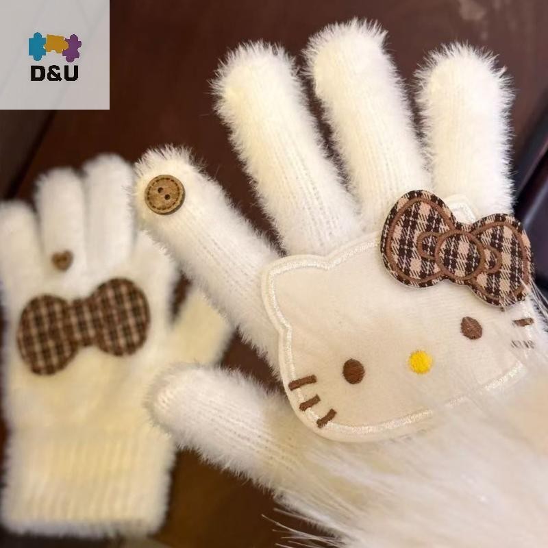 Găng tay mèo Hello Kitty chống gió, ấm áp toàn ngón - Phù hợp chạy xe đạp VN