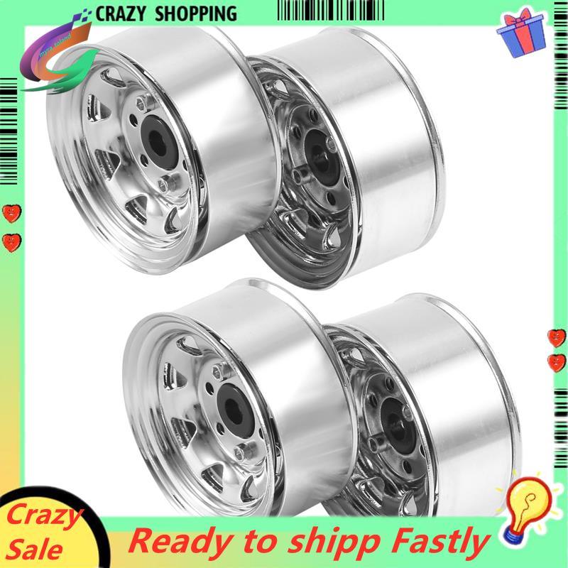 4 1.55 Kim Loại Beadlock Bánh Xe Vành Hub Cho 1 / 10 RC Xe Bánh Xích Jr 90069 D90 CC01 LC70 MST