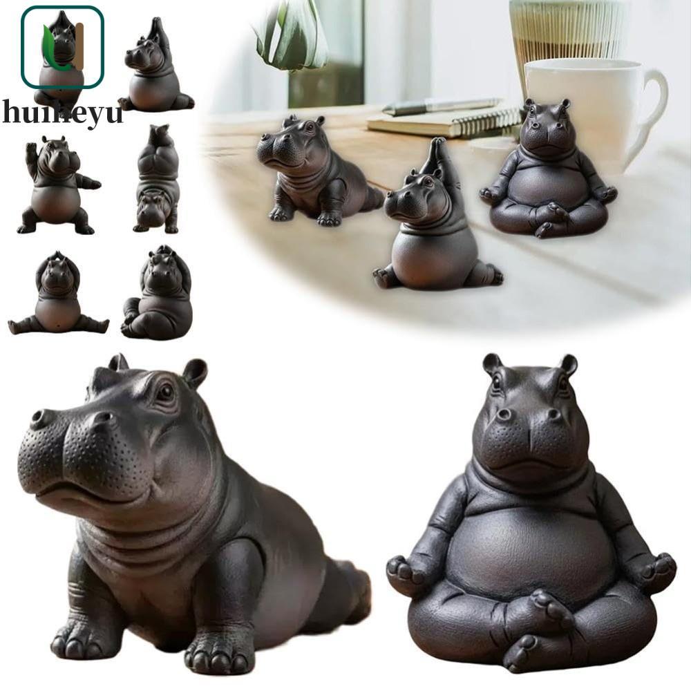 ZENIHGEM Clumsy Yoga Master Hippo, với tư thế thiền Asanas Nhựa Yoga Hippo Tượng, tư thế Yoga Hình t