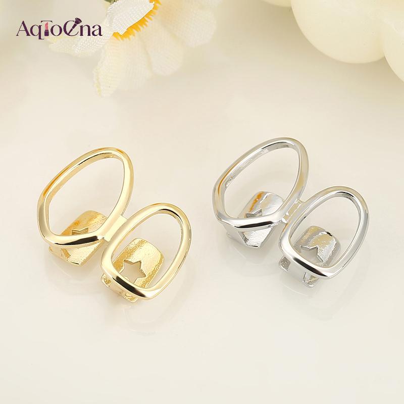 AqToCna 1 Màu Vàng Hàng Ngày Đeo Răng Trang Sức Grillz Hip Hop Trái Tim Rỗng Răng Grillz Cho Nữ AqTo