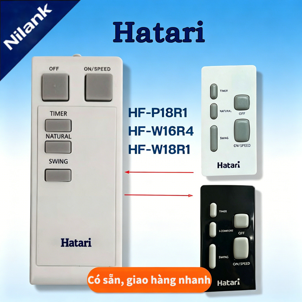 NiLANK Remote Điều khiển quạt treo tường Hatari