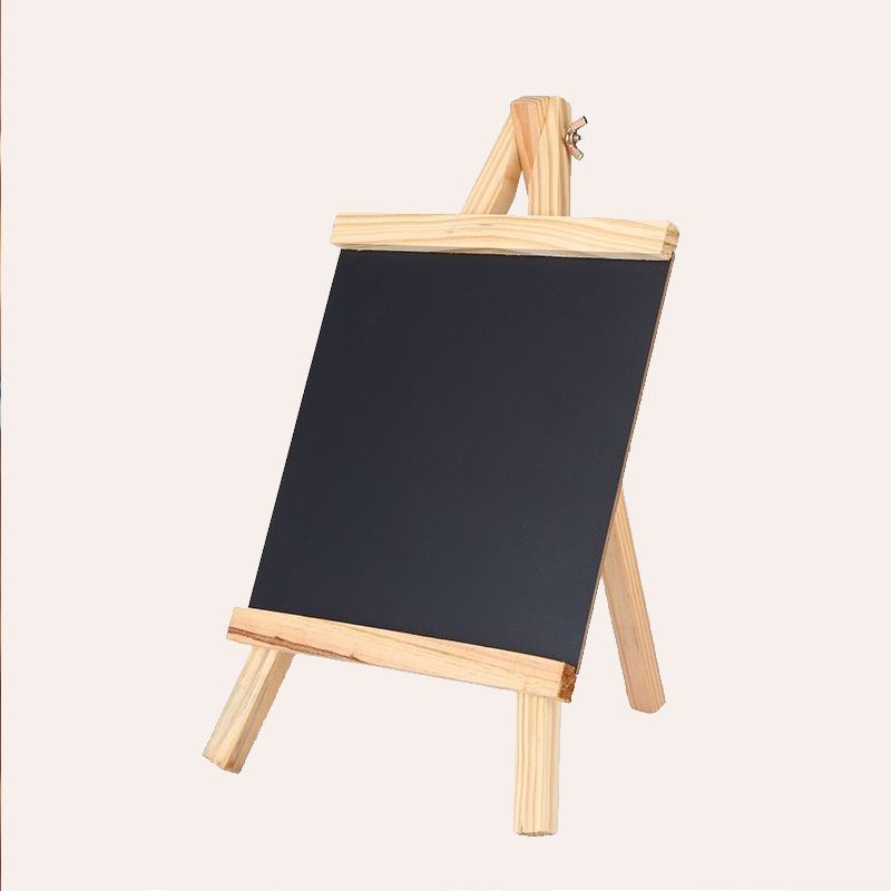 TQ~Small blackboard desktop message board, creative bar display board, vintage wooden stand, mini ad
