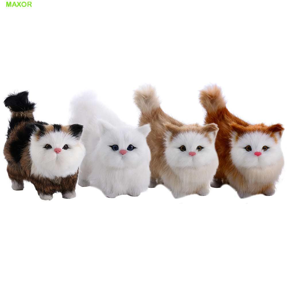 MAXOR Mô Phỏng Mèo Thủ Công Kawaii Mèo Giả Nhân Tạo Động Vật Mèo Con Búp Bê Đồ Chơi Cho Bé Mô Hình M