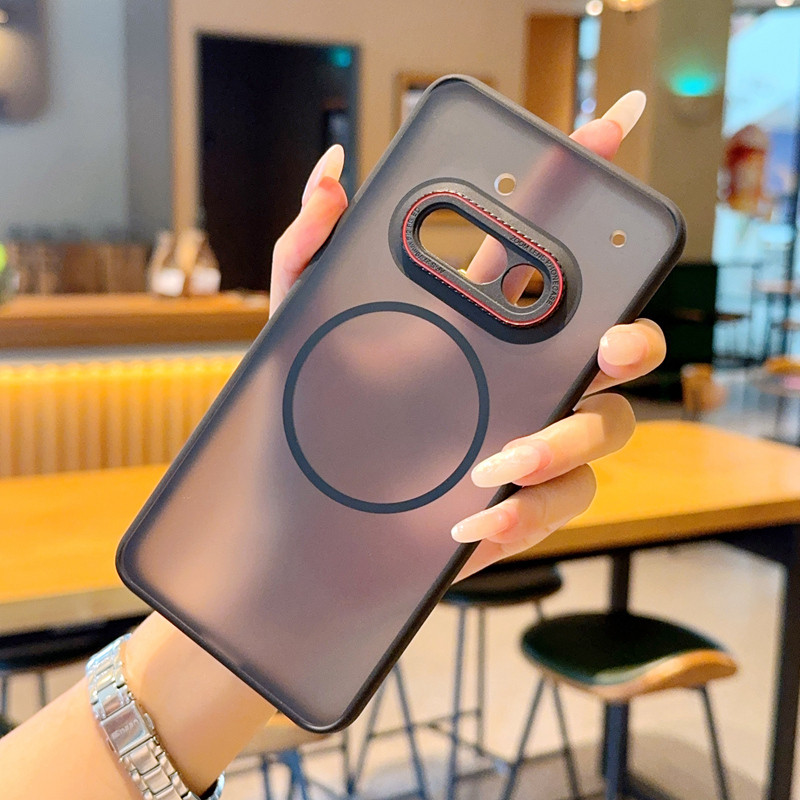 Không Có Gì Điện Thoại 3A CMF Phone2 Pro Ốp Lưng Da Sang Trọng Cảm Giác Mờ PC Cứng Từ Vỏ Điện Thoại 