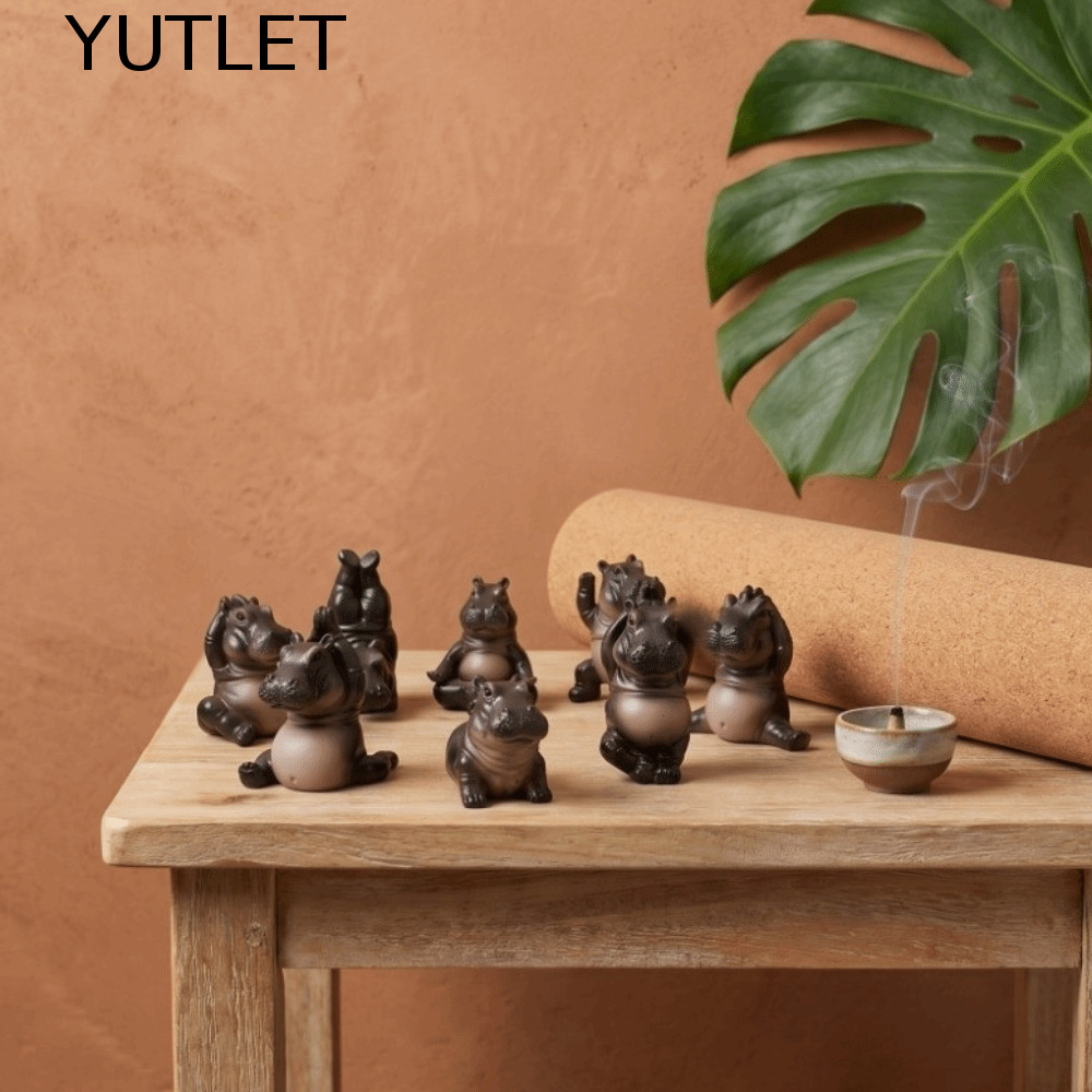 YUTLET Clumsy Yoga Master Hippo, Tư thế Yoga đầy thử thách Tư thế Yoga Hippo Tượng Hippo, Thực hành 