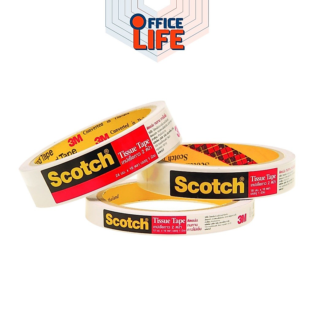 Scotch (Scotch) Băng keo màng 3M Mô hình hai mặt 777 Chiều dài trục 3 Inch 10 thước (1 cuộn)