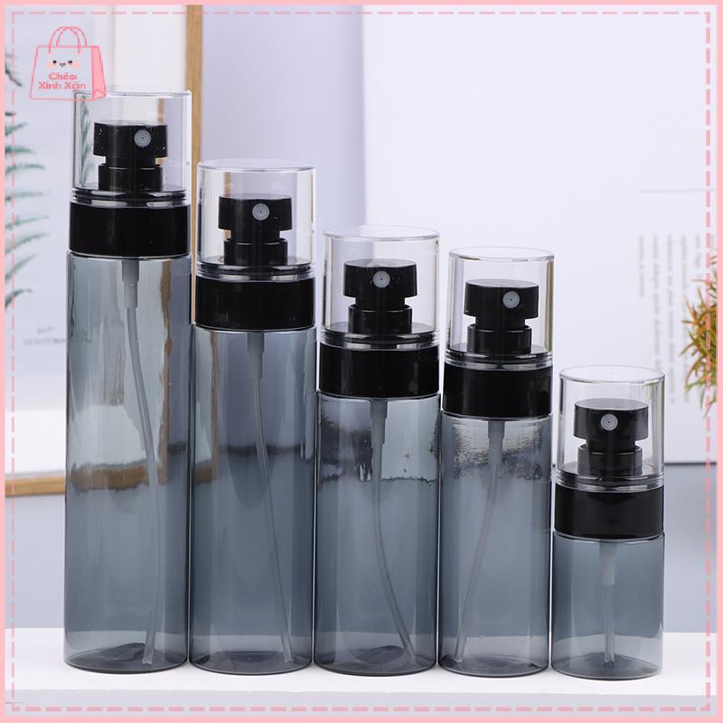 【HU】 1 chai 30ml 60ml 80ml 100ml 120ml có nắp đậy trong suốt chai mỹ phẩm nhỏ cầm tay có sương mịn đ
