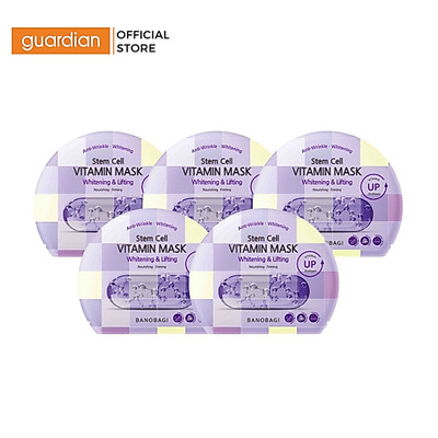 Combo 5 Mặt Nạ Nâng Cơ Và Săn Chắc Da Vita Genic Jelly Mask Whitening And Stem Cell Collagen Banobagi 30Gr