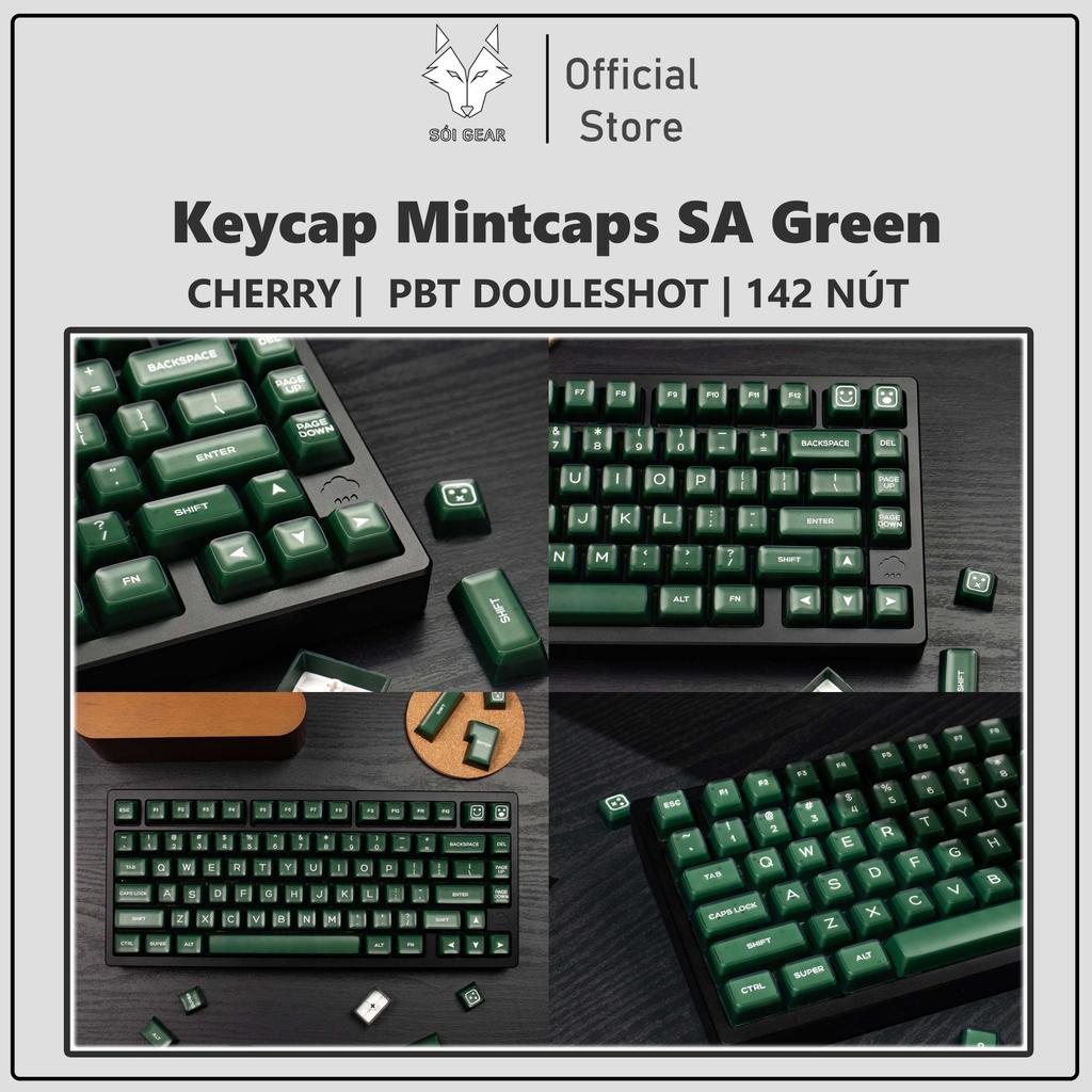 [HỎA TỐC HN - HCM] Bộ nút bàn phím cơ | Keycap SA Green Mintcaps  PBT doubleshot