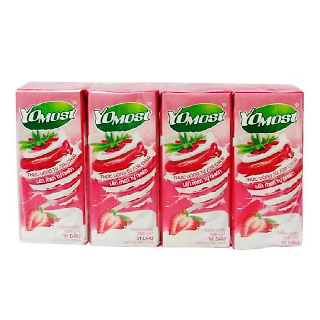 sữa chua yomost hương dâu -cam 170ml tặng thêm quà