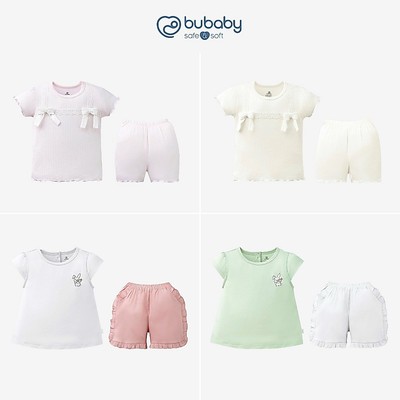 Bộ ngắn tay Bubaby cho bé trai và gái 6 tháng đến 5 tuổi