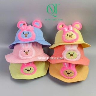 [Mũ nón trẻ em 6-18 tháng ] Mũ vành gắn hình LOOPY nhồi bông , nón bo xinh cho bé 6-18 tháng - Ms QT50