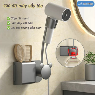 Giá đỡ máy sấy tóc gắn tường bằng ABS ,Giá treo máy sấy tóc rảnh tay,Không cần khoan,Phụ kiện phòng tắm