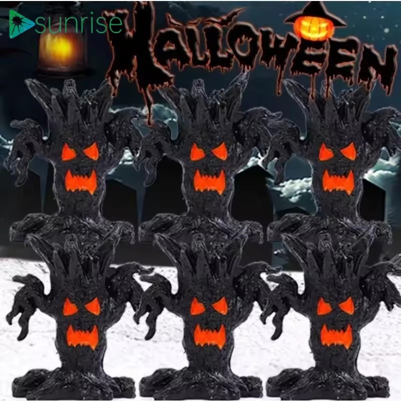 [Trang chủ] 1 / 2 / 4 Bộ trang trí Halloween Dryad - Các bức tượng ma bằng nhựa phức tạp, Đồ trang t