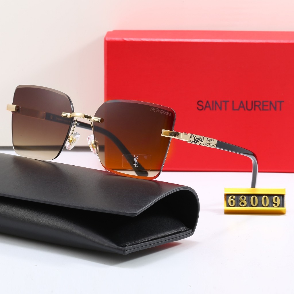 Ysl Kính râm nam nữ cao cấp phong cách mới uv400 Kính râm khung bướm chống tia cực tím sk