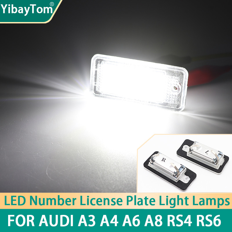 Sáng Canbus Xe Biển Số Đèn LED Trắng Phía Sau Thẻ Đèn Thay Thế Trực Tiếp Bảo Hành Cho Xe Audi A3 8p A4 B6 B7