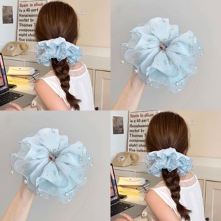  Dây buộc tóc in hoa lớn Dây buộc tóc Scrunchies Phụ kiện tóc cho nữ 
