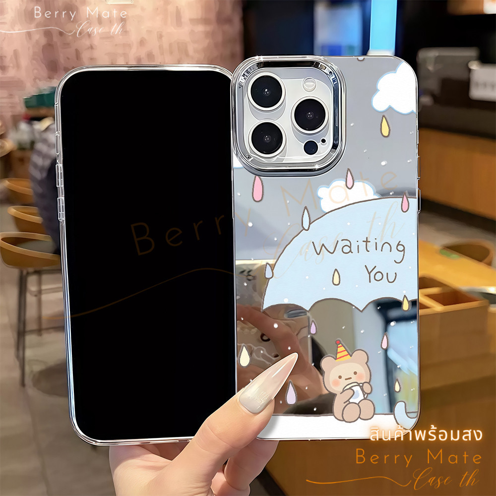 Giao Hàng Từ Thái Lan Ốp Lưng Cho Iphone 12 Ô Xanh Thỏ Gương Đứng IPhone13 14 11 12 Pro 15 16PROMAX 