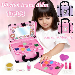  Đồ chơi bé gái bộ trang điểm cao cấp Kuromi Melody - Đồ Chơi Makeup Kèm Sơn Móng Tay An Toàn 