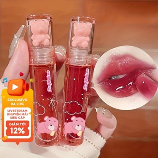 Giá rẻ 6 màu Crystal Frozen Berry Bear Lip Glaze Son môi trang điểm giá rẻ
