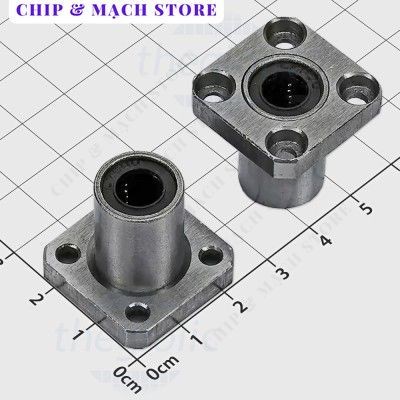 LMK8UU Bi Trượt, Con Trượt Mặt Bích Vuông Lỗ Trục 8mm, Đường Kính Ngoài 15mm, Dài 24mmChip & Mạch St