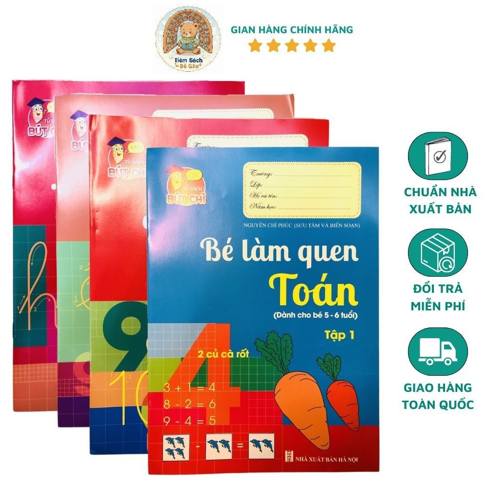 Bộ sách cho bé chuẩn bị vào lớp 1 - Bộ 8 quyển sách cơ bản cho học sinh vào lớp 1