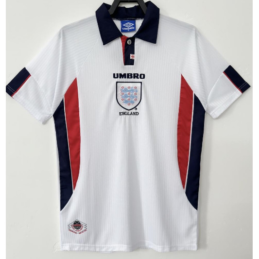 Retro Áo Thun Bóng Đá 1998 England Beckham Home, Chất Liệu Cao Cấp