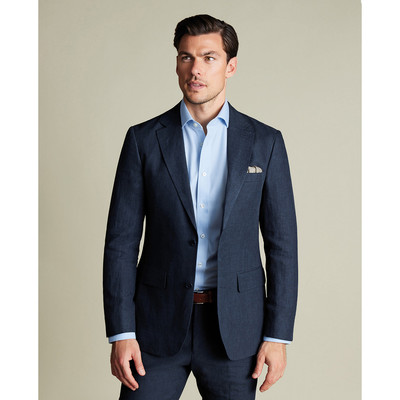 CHARLES TYRWHITT - Áo vest nam thanh lịch Linen_SEF0349-DNY