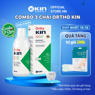 Combo 3 Chai Nước Súc Miệng Ortho Kin Cho Răng Niềng, Chỉnh Nha, 500ml x3